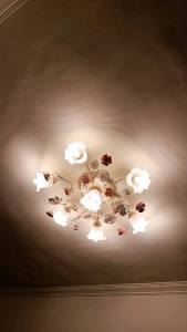 New rural ceiling lamp American country living room lamp girl Princess Room romantic rose wedding room warm bedroom lamp