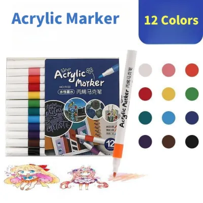 80 Colors Acrylic Marker Pen Coloring Pen Highlighter Set Of Painting And Drawing Acrylic Marker Office Supplie
