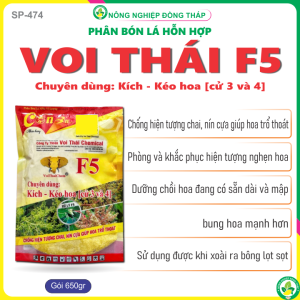 VOI THÁI F5 Kích – Kéo hoa [cử 3 và 4]– Chống Hiện Tương Chai Nín Cựa Giúp Hoa Trổ Thoát (Gói 650gr)