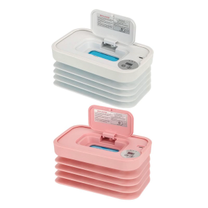Foldable Infant Wet Wipe Warmer Heating System 3 Heat Modes High Capacity Storage Safe Plastic Construction