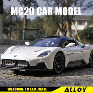 LEO 1:32 Maserati MC20 Diecast Metal Car Model Toy Zine Alloy Pull Back Vehicles Car boys Toys For Kids Gift
