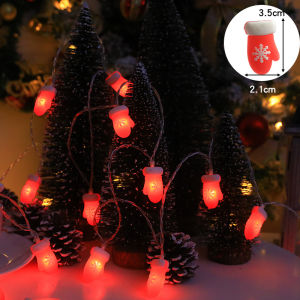 Christmas  New LED Santa Claus Snowman Bell Holiday Room Atmosphere Decorative Light Hanging Pendant String Lights