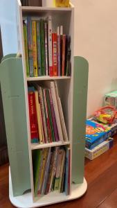 IGDL 360 ° rotating bookshelf childrens floor bookcase book rack simple household student bookcase simple shelving units