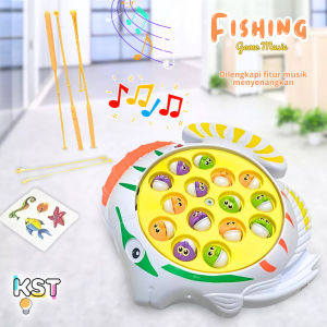 [KST] Mainan Pancingan Ikan Musik Edukatif Papan Berputar Anak Interaktif Hadiah Ulang Tahun