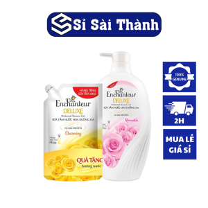 (Tặng sữa tắm 200g) Sữa tắm nước hoa dưỡng da Enchanteur Deluxe Romantic 650g