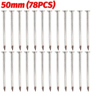 220PCS Round Head Steel Nail for Cement Wood Silver Heavy Duty Galvanized Roofing Felt Nails Rustproof Home Improvement Nails 25/50mm
