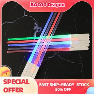 Kocoo 1 PCS LED Lightsaber Luminous Chopsticks Detachable Washable Reusable Free Tableware For Kitchen Dinner