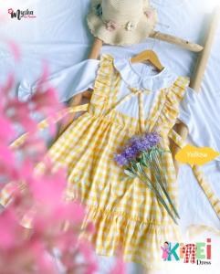 Gamis Anak Perempuan Dress Anak Kotak Kotak KIREI DRESS untuk Usia 1-7 thn by Mysha Kids Muslimah