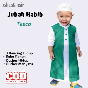 " PROMO! " COD Jubah Habib Anak Laki Laki / Jubah Anak Laki Laki Usia 1-13 tahun / Jubah Anak Laki Laki / Baju Muslim Anak Laki Laki