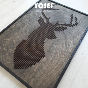 Tranh gỗ nghệ thuật treo tường YOSEF cao cấp trang trí nhà quà tặng tân gia hình động vật