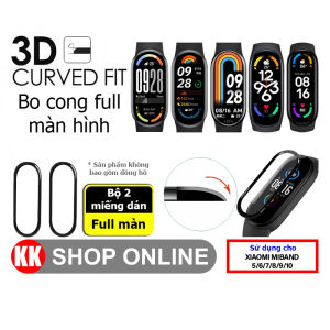 Bộ 2 miếng dán 3D full màn hình cho Xiaomi Miband ( Xiaomi Smart Band ) 5 6 7 8 9 10
