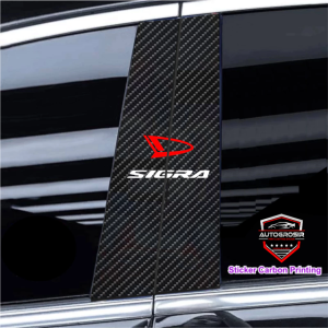 Daihatsu Sigra Sticker pilar pintu mobil Daihatsu Sigra stiker variasi carbon 3d