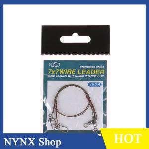 [NYNX] 2Pcs set Steel Wire Titanium Wire Anti-Biting Line With Pin Fishing Front Wire