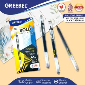 GREEBEL Pulpen Gel / Bold Liner 0.5 GP-516 (12PCS/SET) / Ballpoint Bolpen Bolpoin Pena Gel