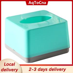 [COD] AqToCna Ship within 24 hours Commercial Grade Square Plastic Tissue Box Home Restaurant Living Room Drawer Type Can Print Logo Easy To Assemble Tissue Box