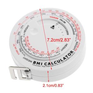 BMI Body Mass Index Retractable Tape 150cm Measure Calculator Diet Weight Loss