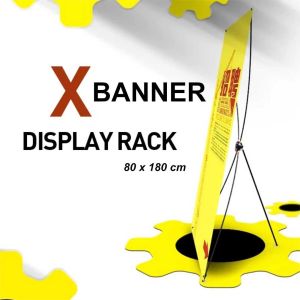 Banner Stand Dudukan Rangka X Spanduk Banner Frame Standing Display