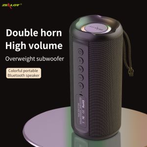 [Local Shipping]ZEALOT S46 Wireless Bluetooth Speaker Portable IPX7 Waterproof Outdoor Stereo Bass Music Loudspeaker 10W Support AUX TF U Disk