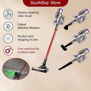 Cordless Vacuum Cleaner Wash and Mop 3-in-1 Suction Head Strong Suction Handheld High-power 20000Pa for Home Use