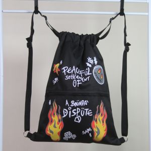 (Bisa COD) Tas Serut Anti Air Water Proof String Bag / Draw String / Gym Sack Tas Olahraga Pria Kekinian Motif Peacefull