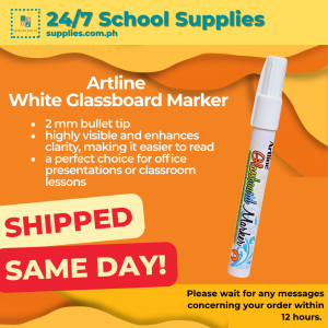 Marker (Artline) Glassboard Bullet Tip 2.0mm White