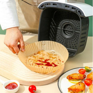 SUPERMARKET IMPORT EKSPORT Kertas Air Frayer Air Fryer Paper 50 Pcs Anti Lengket 16cm Kertas Alas Airfryer Baking Paper Tahan Minyak Sekali Pakai Baking Paper