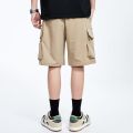 ✶M-5XL Cotton Lelaki Seluar Pendek Black Big Size Shorts Men Summer Plus Size Drawstring Multi Pocket Loose Casual Cargo Short Pants Men Seluar Pendek Lelaki Saiz Besar❧. 