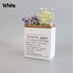 YUNAFIN 1 PC Sundries Storage Nordic Style Plant Basket Wedding Flowerpot Vase Artificial Flower Kraft Paper Bag