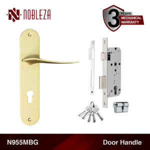 NOBLEZA Door Handle Pintu Gagang Kunci Besar Gold Matte Satin Black Nikel N955