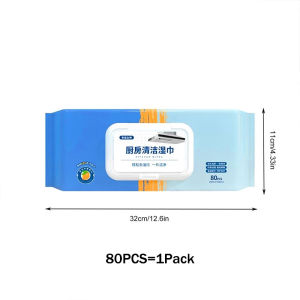 80Pcs/Pack Kitchen Wipes Household Oil and Stain Removal Wipes Multipurpose DishCleaning Wipes Table Oil Removal Wiping Rag For Range Hoods Stovetop Wipes