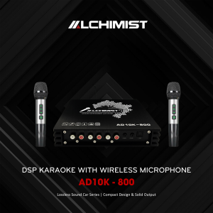 Bộ Karaoke Ô Tô kiêm DSP chỉnh nhạc Không Dây Alchimist AD10K-800 cao cấp âm thanh hay Echo vang