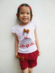 Daigo Setelan Baju Anak Perempuan Cinderella Mustard Pita Korea style 1 2 3 4 5 Tahun Model Lucu