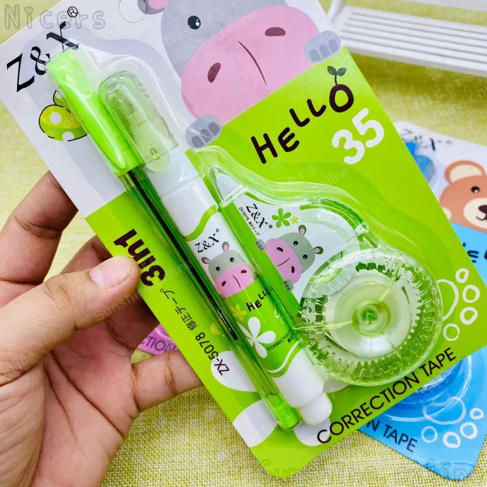のん 3in1 Z&X Correction Tape Set with Pen Correction tape correction