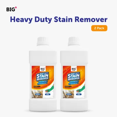 BIG+ Heavy Duty Stain Remover (2x1000ml) Toilet Bowl Cleaner Rust Cement Mold Limescale Water Stain Remover Outdoor Floor