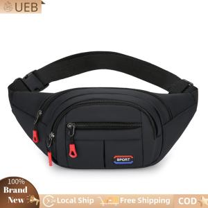 [Ueb Flagship Shop]ผู้ชายผู้หญิง Fanny Pack พร้อมกระเป๋าเข็มขัดนิรภัย 4 ตัวพร้อมสายรัดเอวแฟชั่นที่ปรับได้สำหรับการเดินป่าการเดินทาง