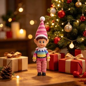 2026 New Light Christmas Elf Doll Christmas Gift for Men Elf Dolls Christmas Girls Can Hang Decoration with Light Music Elf Doll Hand