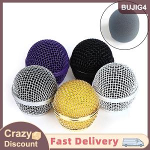 【E-WOITD】 1ชิ้นสำหรับ Shure SM58ไมโครโฟนไร้สายอะไหล่โลหะไมโครโฟนกระจังหน้าอะไหล่หัวไมค์ปาร์ตี้มืออาชีพ