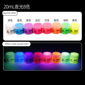 8-color Luminous Acrylic Paints Set Hand-painted Graffiti Diy Water-based Luminous Paint Luminous Clothes Shoes Bag Paint
