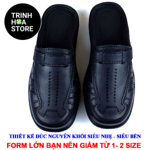 Dép đúc nguyên khối nam  rãnh sâu đi mưa chống trơn trượt big size  siêu nhẹ  siêu bền  xu hướng 2023 – Dép bít mũi