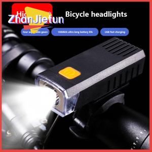 zhanjietun Bright Bicycle Light LED Front USB Rechargeable Mountain Bicycle Lamp Bike Headlight Flashlight Cycling Scooter