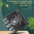 Diymore XYS350H 2.1 Channel 220WX2+350W 5.1 Bluetooth Power Amplifier Board Module High and Low Bass Subwoofer TPA3255 Power Amplifier Chip Supports Sinilink-APP DC18V-38V/10A. 