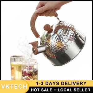 Stovetop Tea Kettle 3L Stainless Steel Whistling Kettle with Anti-hot Handle for Boiling Water Coffee and Milk