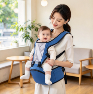 Beg Galas Selesa untuk Bayi Baru Lahir 0-3 Tahun Tempat Duduk Pinggul Tali Pelbagai Fungsi Dengan Poket
