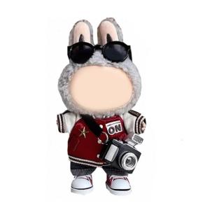 ชุดเสื้อผ้าตุ๊กตาสำหรับเด็กนั่งตุ๊กตา17ซม. ตุ๊กตาเล่นเกมการแต่งตัวกระตุ้นทักษะทางสังคมและการเล่าเรื่อง