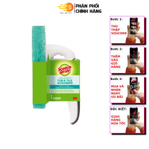 Bàn chải chà sàn cao cấp không trầy xước Scotch-Brite 3M BCCS-553 - Tốc Độ 247 tốc độ làm sạch nhanh có tay cầm