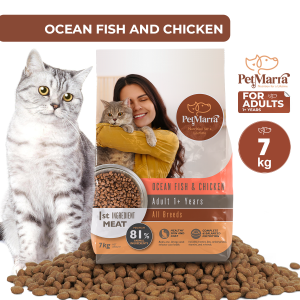 PetMarra Adult Cat Dry Food Ocean Fish and Chicken Flavor 7kg cats pet foods kibbles all breeds