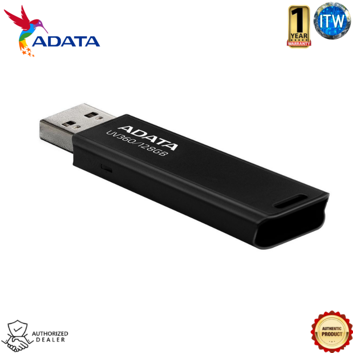 ADATA 128GB UV360 USB 3.2 Gen 1 Flash Drive (AUV360-128G-RBK) | Lazada PH