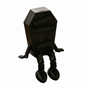 OOC 3D Printed Coffin Figurine Gothic Novelty Halloween Figure Ornament Creative Unique Movable Joint Figurine  Decor
