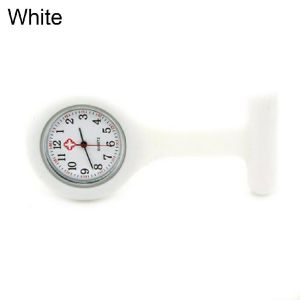Portable Nurse Watch Pocket Tunic Safety Brooch Type Lapel Watches Quartz Movement Watches Silicone