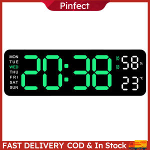 ​🚚3 Days Arrive🚚 Digital Wall Clocks LED Alarm Clock Large Display Table Clock Wall-mounted Multi-functional Temperature Date Calendar Home 12/24H for Bedroom Living Room Home Decor